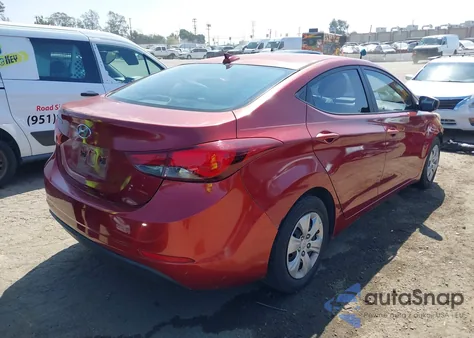 2016 Hyundai Elantra Se из США, поврежденный, VIN 5NPDH4AE2GH765770